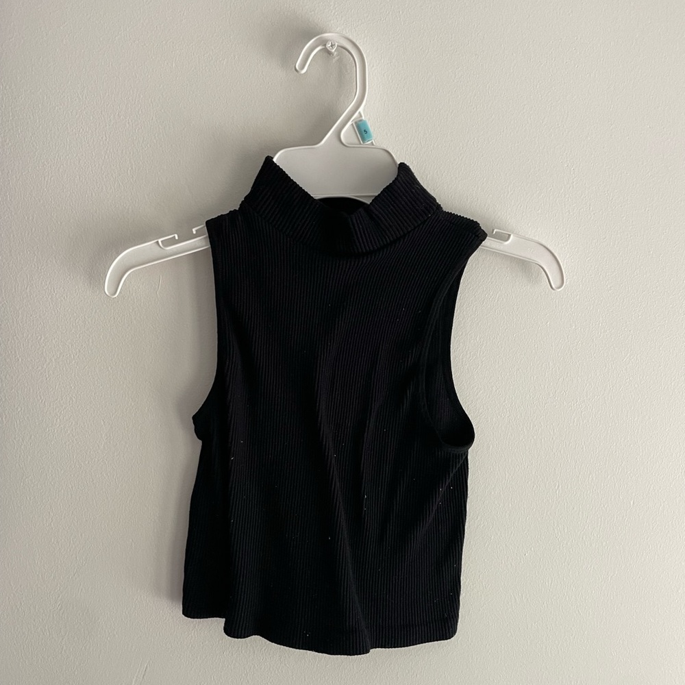 By Together Black High Neck Tank